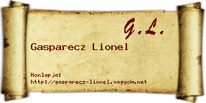 Gasparecz Lionel névjegykártya
